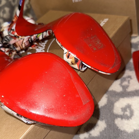 Authentic Christian Louboutin SANDALE DU DESERT Pop Art Ankle Tie Bow Heel Pump - Picture 13 of 17